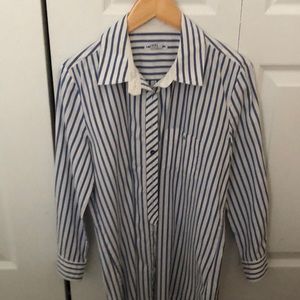 Lacoste shirt 3/4 sleeves size 38/8 blue stripes